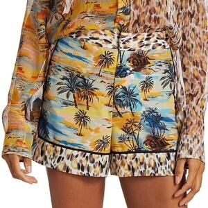 Le Superbe Voyage Tropical Print Shorts in Sandy Beaches Size 4